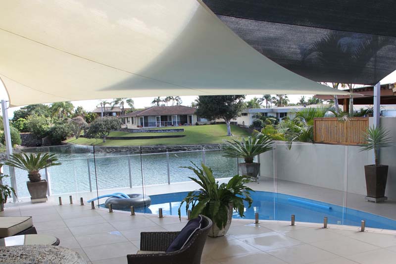 extend outdoor swimming pool areas with shade sails